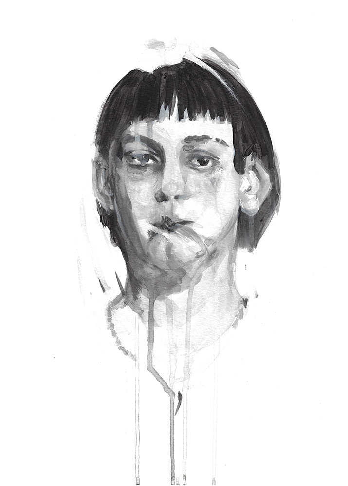 2016, acrylique sur papier, 32 x 41 cm