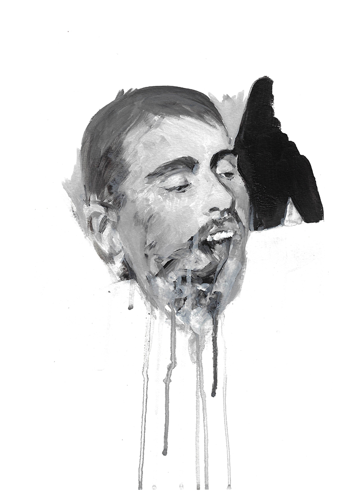 2016, acrylique sur papier, 32 x 41 cm