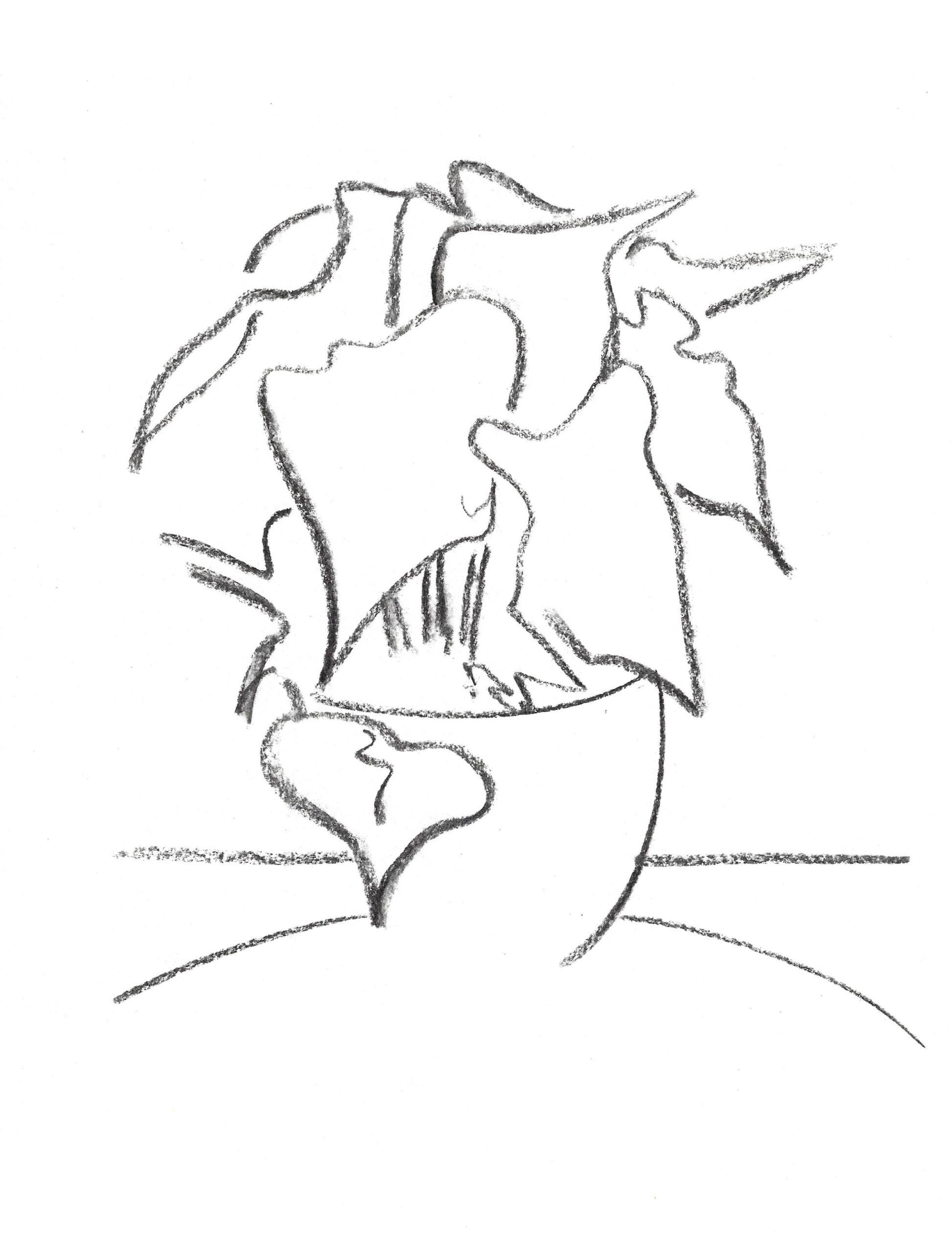 2021, fusain sur papier, 21 x 28 cm