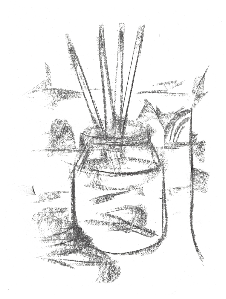 2023, fusain sur papier, 28 x 21 cm