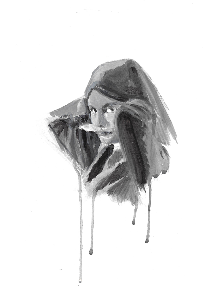 2016, acrylique sur papier, 32 x 41 cm