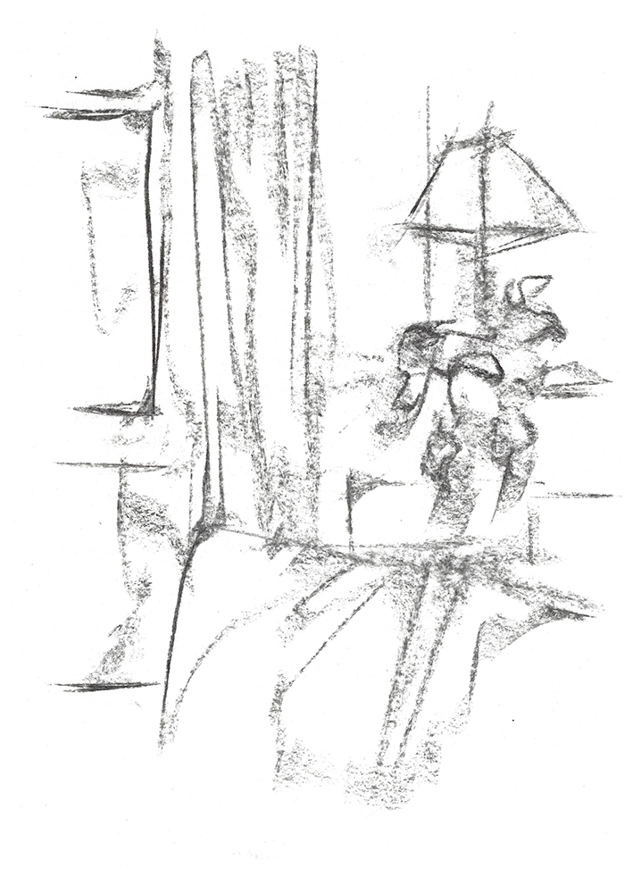 2023, fusain sur papier,
28 x 21 cm