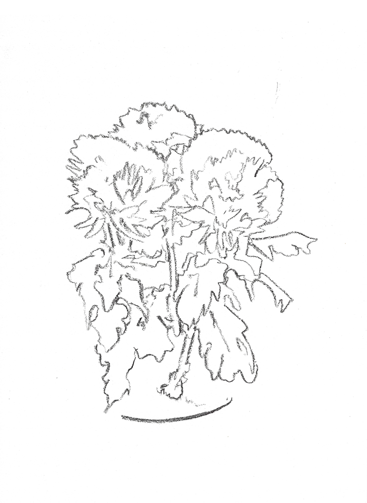 2021, fusain sur papier, 29,5 x 40,5 cm