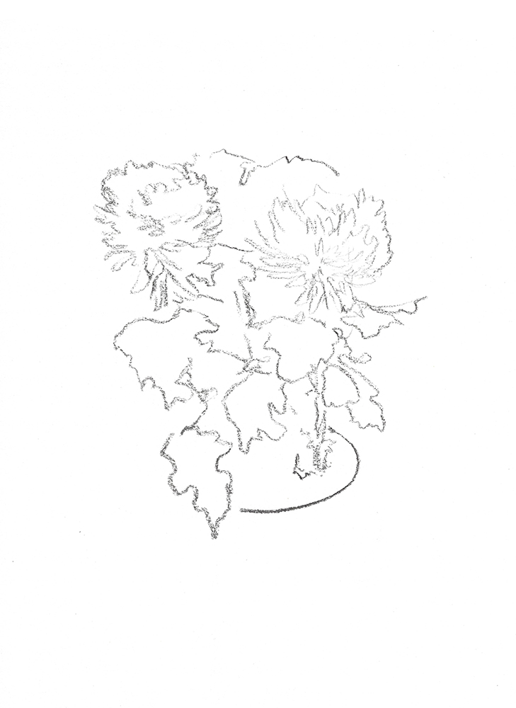 2021, fusain sur papier, 39,5 x 40,5 cm