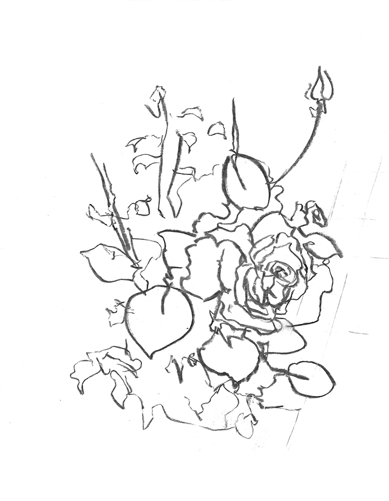 2021, fusain sur papier, 30,5 x 38 cm