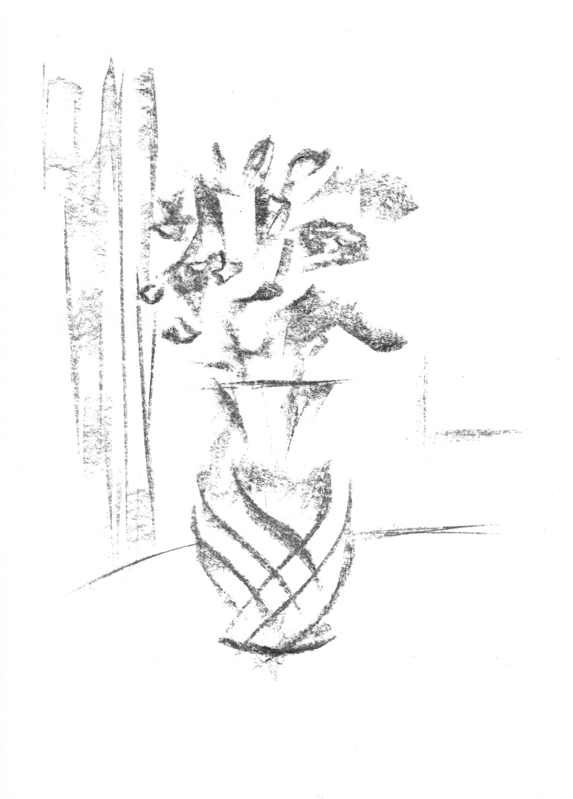 2023, fusain sur papier, 21 x 28 cm