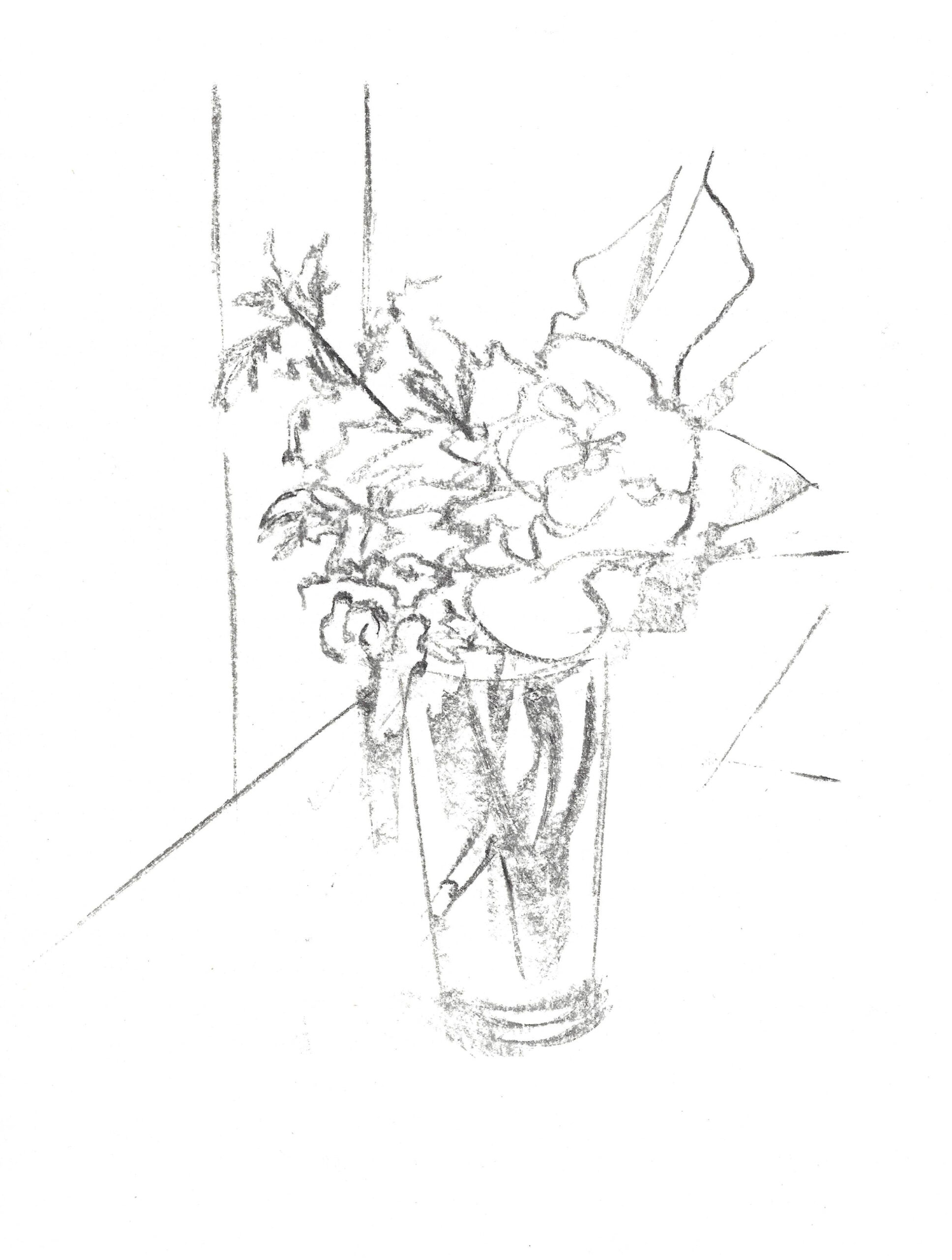 2023, fusain sur papier, 21 x 28cm