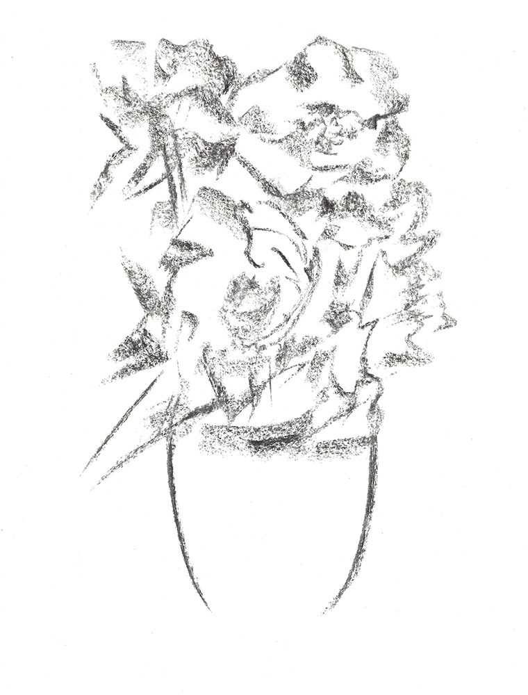 2023, fusain sur papier, 21 x 28cm