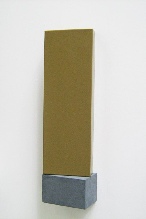 2 éléments, laque sur toile, enduit teinté sur bois