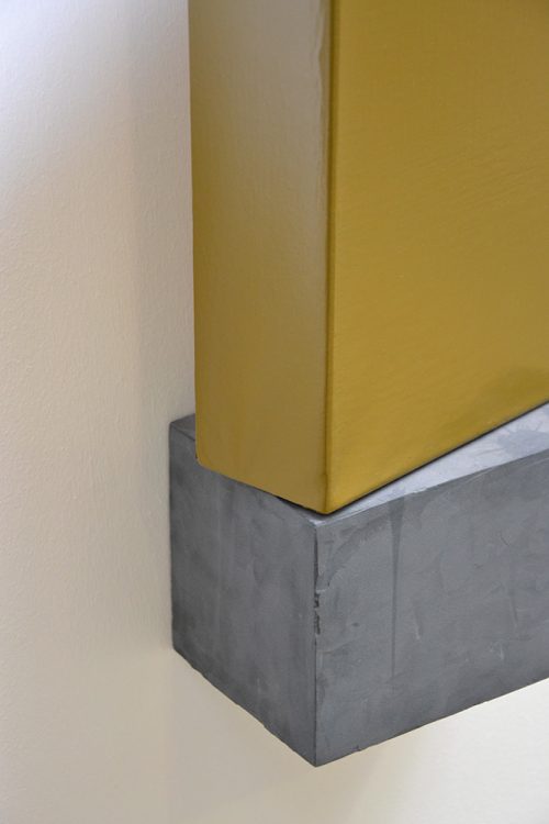 2 éléments, laque sur toile, enduit teinté sur bois