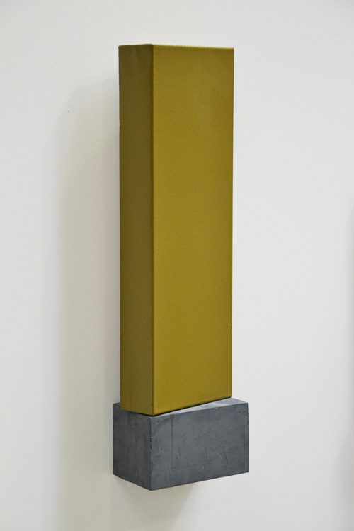 2 éléments, laque sur toile, enduit teinté sur bois