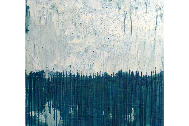 Toile bleu et banche fait à base de beurre